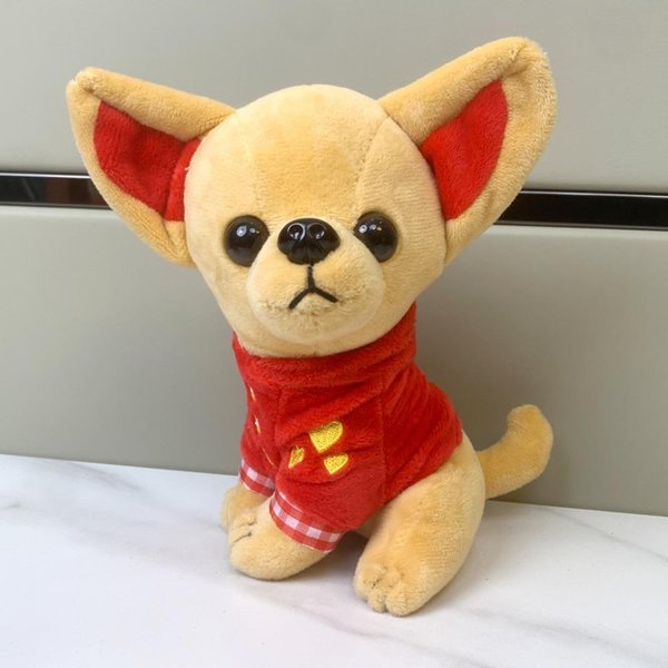 Symulacja Chihuahua Pluszowe Zabawki Pluszaki Dekoracja Pokoju Szczeniak Pluszowe Zabawki MięKka Poduszka 18Cm Pluszowy Piesek Lalka ChłOpcy Dziewczynki-image