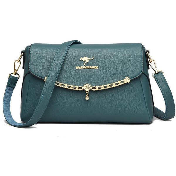 Letnia Moda Nowa KoreańSka Damska Torba Na Ramię Wysokiej JakośCi Luksusowa MięKka SkóRa Damska Torba Crossbody Gray-image