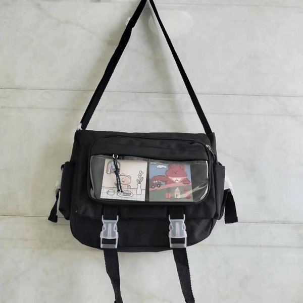 Bolsos Cruzados Impermeables Para Mujer Bolsos De Hombro Moda Juvenil Bolso De Mano Para Dama Bolso Mensajero Bolsas Escolares Para Adolescentes NiñAs Negro-image