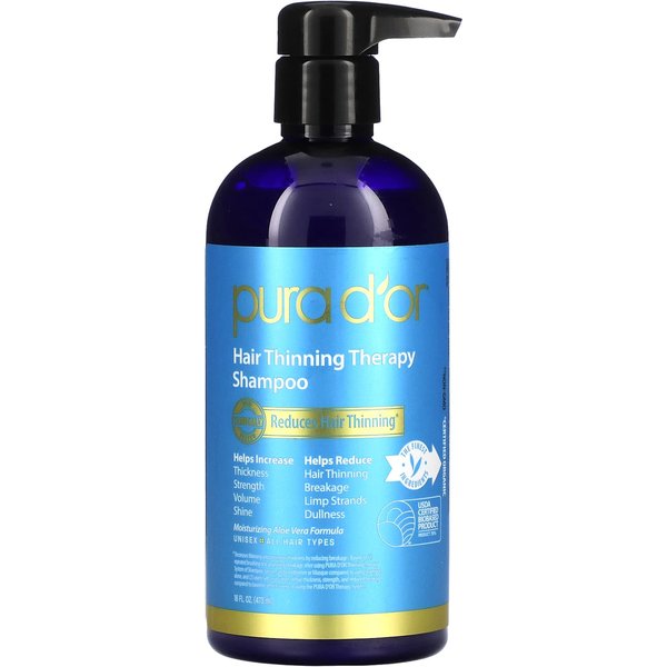 Pura D'or, Szampon Przeciw Wypadaniu WłOsóW, 16 Fl Oz (473 Ml) Blue-image