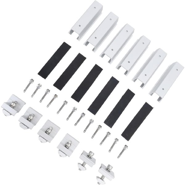 Kits De Soportes De Montaje Para Paneles Solares AleacióN De Aluminio Soportes De Montaje Para Paneles Solares Para Techo Plano Abrazaderas Finales-image