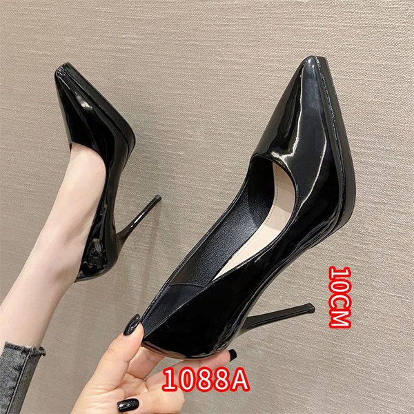 Tacones Altos Femeninos Sexy Moda Tacones Finos Puntiagudos Temperamento Tacones Altos Zapatos De SalóN Estilo De Hada Zapatos De SalóN Sencillos Para Mujer 34 Gray-image