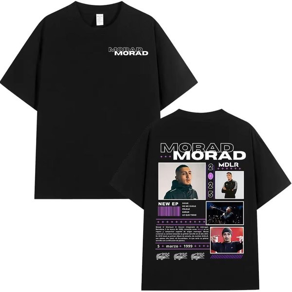 2026 Rapper Morad Mdlr Tour ÁLbum Camiseta Mujer Alta Calidad Camiseta Moda Hip Hop Manga Corta Camisetas Streetwear 3XL-image