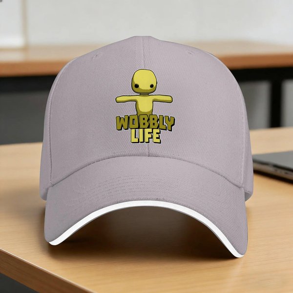 Gorra De BéIsbol Casual Wobbly Life Verano Gorra De Camionero Sombreros Kpop Rock Hip Hop Hombres Adultos Gorras De BéIsbol Vintage One Size Black-image