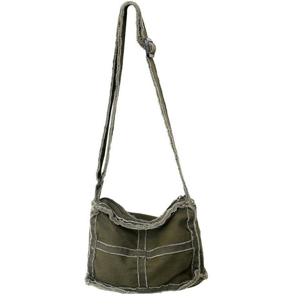 Vintage PłóCienna Torba Na Ramię Dla MężCzyzn Kobiet Retro Torba Listonoszka MałA Torebka Crossbody Z Zamkiem BłYskawicznym Gray-image