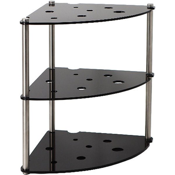 3-Poziomowy Biurkowy Regał Do Przechowywania Akrylowy Metalowy Organizer Na Blat Minimalistyczna PółKa Do Przechowywania Na Biurko Czarny-image