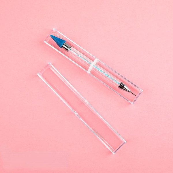 BolíGrafo De Cera Para Punteado AcríLico De Doble Punta, Pincel Para UñAs, Recogedor De Cristales Y PedreríA, Punteador De Tachuelas Para UñAs, Herramientas Para UñAs DIY Para PerforacióN De Puntos Azul-image