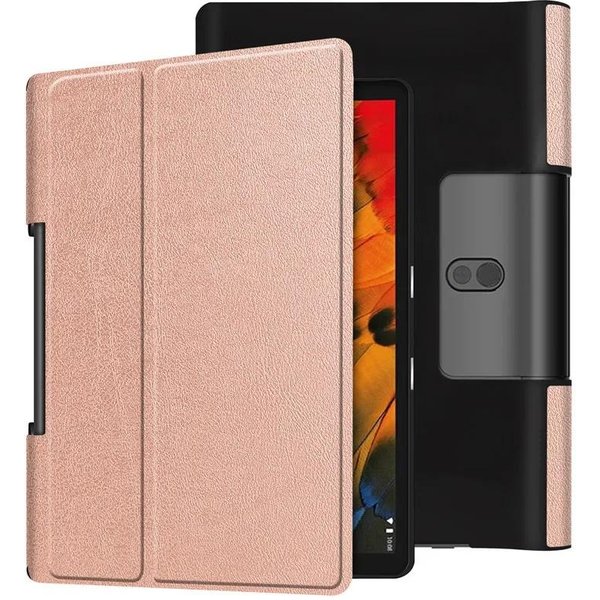 Etui Flip Cover Do Lenovo Yoga Smart Tab 10.1 YT-X705F YT-X705X Etui Do Funda Lenovo Yoga Smart Tab 5 Yoga Smart Tab 10.1 Kolorze RóżOwego ZłOta-image