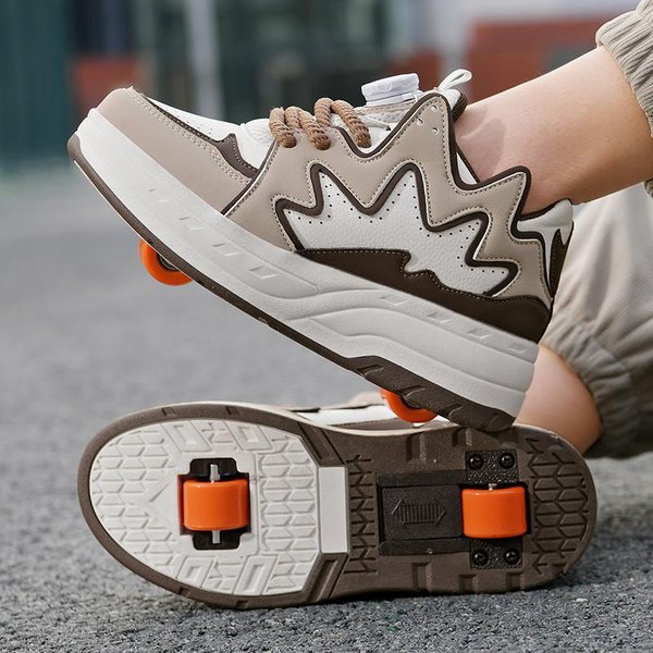 DziecięCe Buty Do Jazdy Na Rolkach Buty Dla DziewcząT Buty Do Jazdy Na Rolkach Dla UcznióW Niewidoczne Rolki Z KółKami 42 White-image