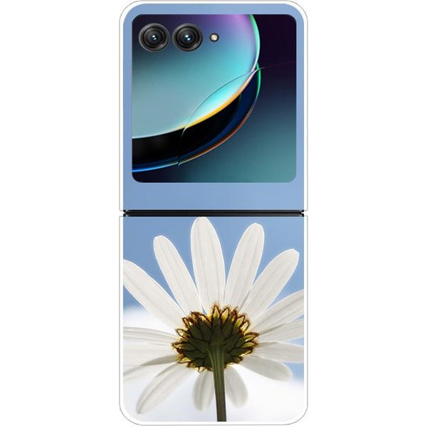 Etui Na Telefon Motorola Razr 40 Ultra Kwiatowy Malowany Przezroczysty Plastikowy PC Twardy Pokrowiec Na Tył Dla Moto Razr 40 Ultra Etui 40Ultra 6.9 For Razr 40 Ultra-image