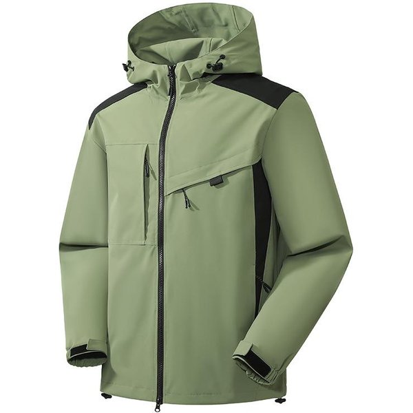 Wodoodporna I Wiatroodporna Kurtka Outdoorowa MęSka I Damska Ta Sama Kurtka Kombinezon GóRski OddychająCy Trencz Kurtka Sportowa 4XL Beige-image