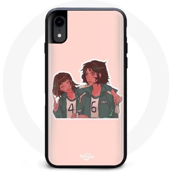 Funda Maniacase Para Iphone X Squid Game Ji Yeong Nº 240 Y Kang Sae Byeok Nº 067 - Negro-image