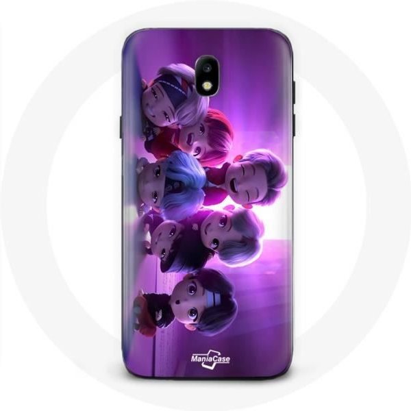Coque Pour Samsung Galaxy J7 2017 BTS Tinytan Animation Affiche RM Jin Suga J-Hope Jimin V Et Jungkook Mic Drop - Maniacase Negro-image