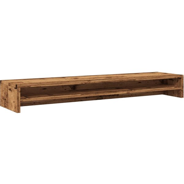 Soporte Para Monitor Con Aspecto De Madera Vintage 100 X 24 X 13 Cm Madera De IngenieríA-image