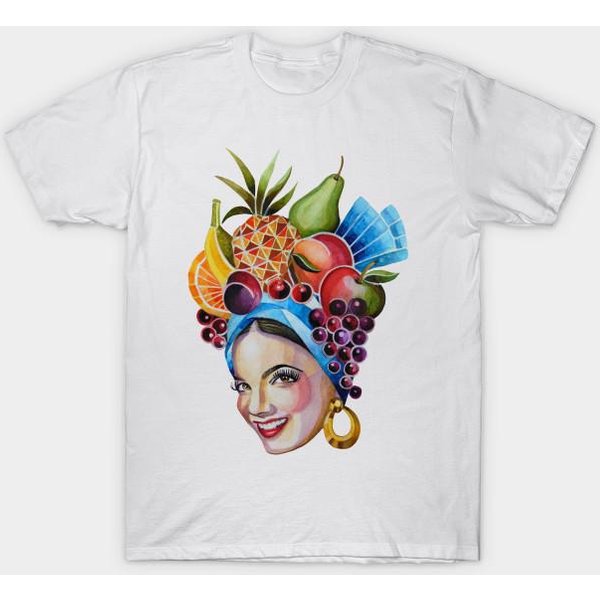 Camiseta Mujer Carmen Miranda Harajuku Estampado Kawaii Camiseta Verano Manga Corta Camiseta Femenina Top Camiseta 3XL-image