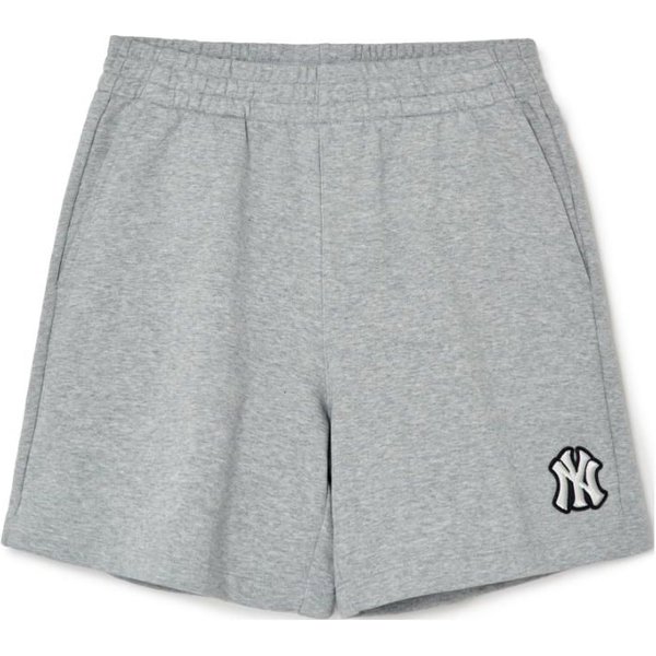 MLB New York Yankees Shorts Deportivos Casuales Bordados Con Logo Corte Holgado Unisex Gris 3ASPB0433-50MGS XS Gray-image