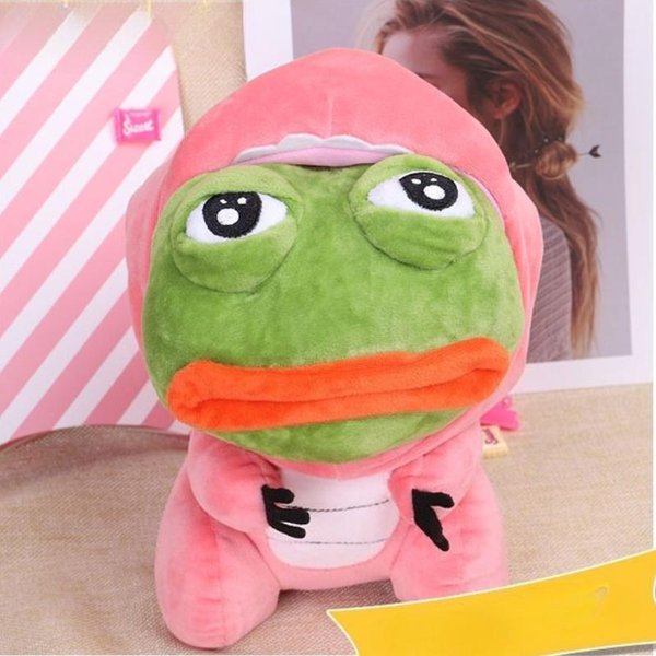 23Cm Zwierzę Smutna ŻAba Pluszowa Zabawka MięKka Wypchana Poduszka Pepe Smutna ŻAba Cosplay Dinozaur Krowa ŚWinia Pluszowa Lalka Urodziny BożE Narodzenie Prezenty 23Cm-image