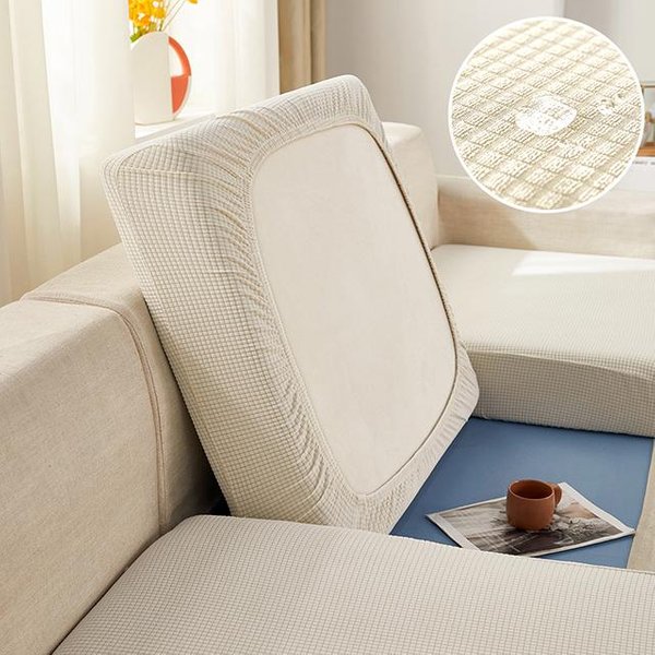 Funda De CojíN De Sofá Impermeable, Funda De Sofá De Alta Elasticidad, Fundas Protectoras De Muebles Para Sala De Estar, Funda Completa Back Cushion Cover-image