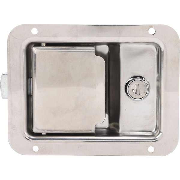 Cierre De Caja De Herramientas Acero Inoxidable 5.5X4.3In Montaje Empotrado Manija De Bloqueo Para Caja De Herramientas De RV Con Llaves Junta Para Caravana CamióN RV Gray-image