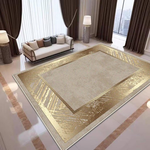 Alfombra Moderna Estilo NóRdico Alfombra Abstracta Para Sala De Estar Alfombra Grande DecoracióN De Dormitorio Alfombra Ligera De Lujo Para Sofá Mesa De Centro Antideslizante 200*230Cm-image