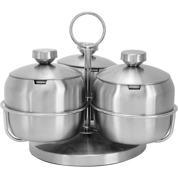 Juego De Botes Para Condimentos Innovador Giratorio Para Condimentos Especias Sal AzúCar Recipiente Con Tapa Cuchara-image
