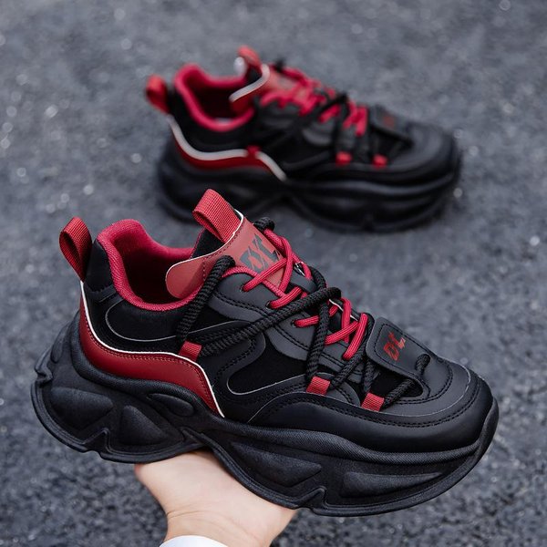 Wiosna Nowe MęSkie Buty Na Grubej Podeszwie Buty Taty Modne Buty Studenckie Sportowe Casualowe Buty Modne Wszechstronne Buty MęSkie 42-image