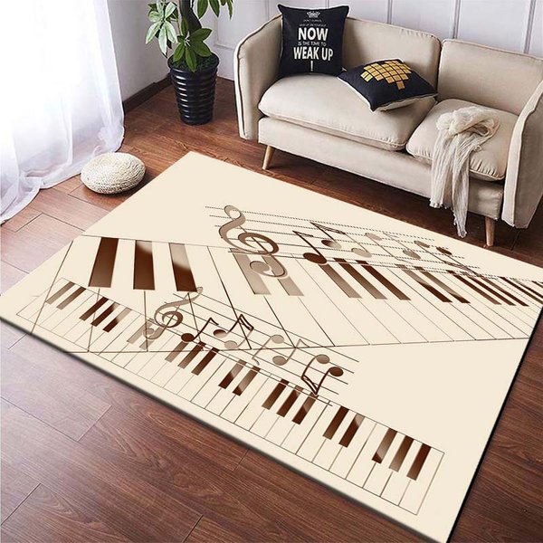 Dywan Muzyczny Z Klawiszami Pianina AntypośLizgowa Mata PodłOgowa Do Salonu Sypialni Kuchni ŁAzienki Przedpokoju Balkonu Dekoracja Domu Dywan 40X60Cm-image