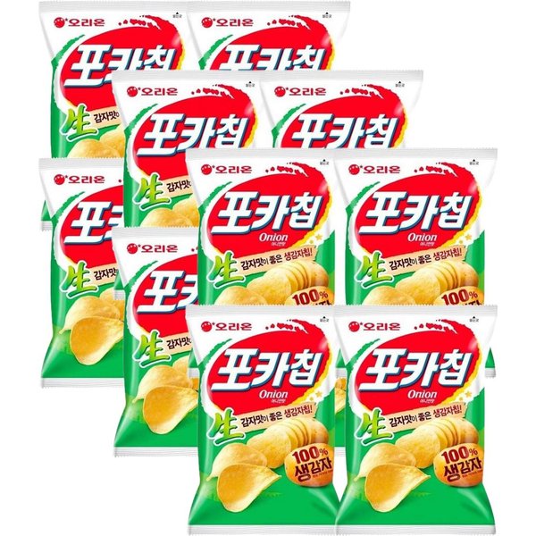Patatas Fritas Orion Pocachip Sabor Cebolla Snack Crujiente Salado 456G (38G X 4 Piezas X 3 Paquetes)-image