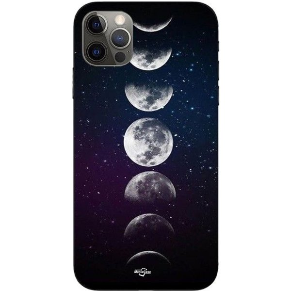 Funda Maniacase Para Iphone 13 Pro Max Luna Fase Noche Estrella Negro-image