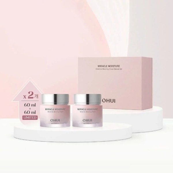 O Hui Miracle Moisture Ceramide Boosting Cream Zestaw Specjalny 1+1 (60Ml+60Ml)-image