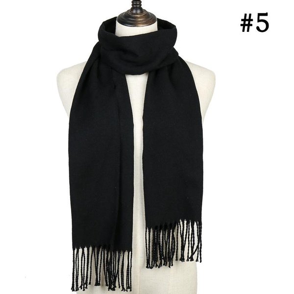 Bufanda De Cachemira De Lujo Verde Brillante Para Mujer SóLida Chal De Invierno Y Envoltura Bandana Pashmina Borla Femenina Foulard Manta Gruesa-image