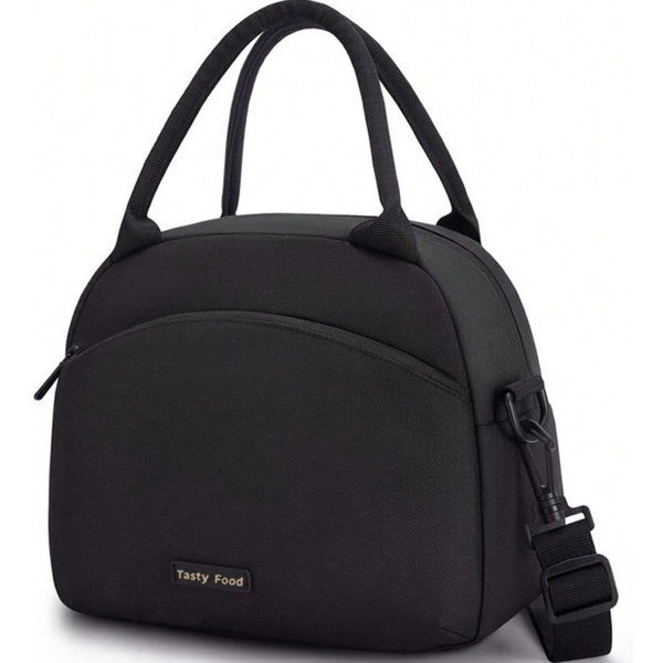 Bolsa Para Fiambrera Con Correa Oblicua Bolsa Para Fiambrera De Gran Capacidad Bolsa De Almuerzo PortáTil Multifuncional Bolsa TéRmica Bolsa Bento Beige-image