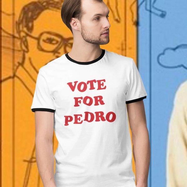 Koszulka Vote FOR Pedro (Replika Napoleona D Dynamite Poprawne źLe WyróWnane Litery) L-image