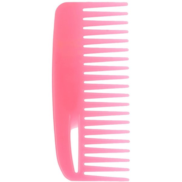 Peine De Estilismo Para Cabello De Dientes Anchos Grandes Y Coloridos AntiestáTico PeluqueríA Herramienta De Peinado Rosa-image