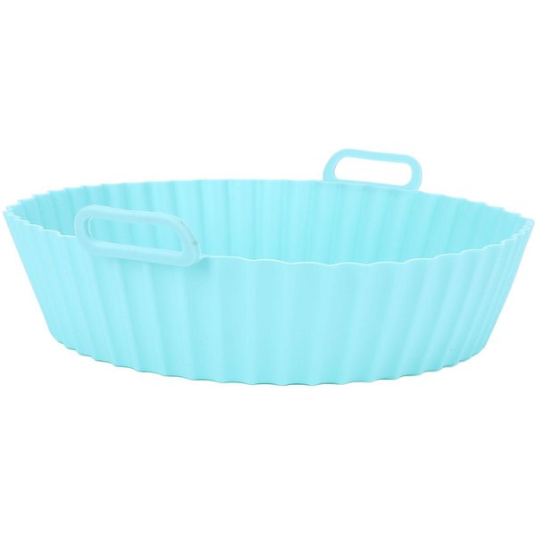 Forro De Silicona Para Freidora Redondo Antiadherente A Prueba De Altas Temperaturas Reutilizable Bandeja Para Hornear Freidora Horno Con-image