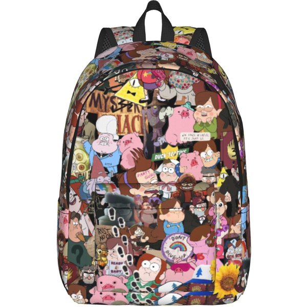 Mochila Genial De Gravity Falls Con Bolsillo Para Escuela Secundaria Negocios Mochila Diaria Para Hombres Mujeres Universidad Bolso De Hombro M-image