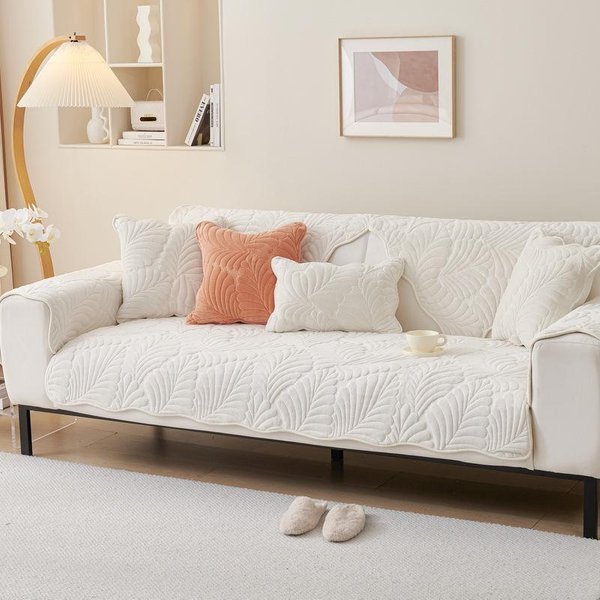Novedad OtoñO E Invierno CojíN Para Sofá Terciopelo De Cristal Bordado CojíN Para Sofá Invierno Espesado CáLido Moderno Simple Antideslizante 70*150Cm-image