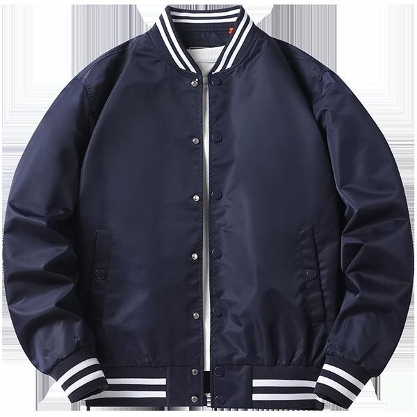 Uniforme De BéIsbol Para Hombre Primavera Y OtoñO Chaqueta Bomber Americana Para Hombre Y Mujer Mismo Estilo Chaqueta De Pareja Ins Chaqueta De Trabajo Trendy S Black-image