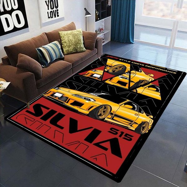 Luksusowy Retro J-JDM Dywanik Samochodowy AntypośLizgowa Mata PodłOgowa Do Salonu Sypialni Pokoju Gier Stylowy Dywanik Dekoracyjny Na Sofę 40X60Cm-image