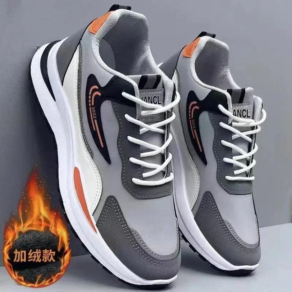Zapatillas De Deporte Casuales De Retazos Para Hombre, Zapatos De Malla Transpirables Para Hombres, Zapatillas De Tenis Para Correr Al Aire Libre, Zapatillas De Deporte Masculinas Antideslizantes Con Cordones CáLidos 40-image