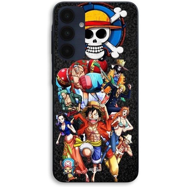 Etui Na Samsunga Galaxy A16 One Piece Monkey Luffy ZałOga Anime Manga Maniacase Czarny-image