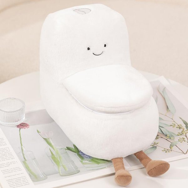 Peluche Kawaii Para Inodoro Juguete Humanoide Peluche De Caca Rollos De Papel Sonriente Con Piernas Accesorio DecoracióN Regalo-image