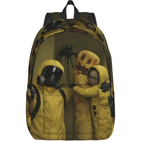 Mochila De PelíCula De Terror Backrooms 2026 Para Hombres Mujeres Casual Mochila Diaria Para Escuela Secundaria Trabajo Bolsas De Lona Para PortáTil Con Bolsillo 14 Inches-image