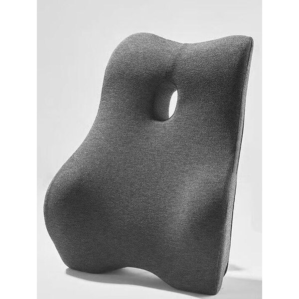 Almohada De Cintura ErgonóMica Para Oficina, Soporte Lumbar, AlgodóN ViscoeláStico, Almohadilla Curva 4D, Soporte De Cintura Para Coche 38X44X12Cm-image