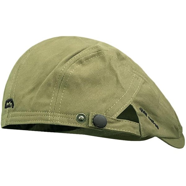 Kapelusz Beret Z Haftem Wiosna Lato Vintage PrzóD Tył Noszenie Czapka Gazeciarza BawełNa MięKki PłAski Kapelusz Unisex Beige-image
