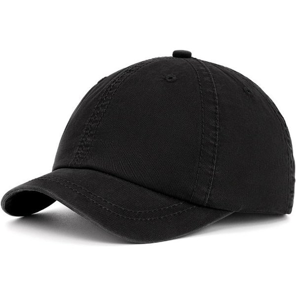 Letnia Czapka Baseballowa Z MałYm Daszkiem Retro Jednokolorowa BawełNiana Czapka MęSka Kapelusz PrzeciwsłOneczny Black-image