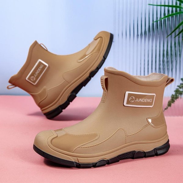 Stylowe Kalosze MęSkie I Damskie Botki Lekkie I Wygodne Codzienne Buty Outdoor 39-40 BrąZowy-image