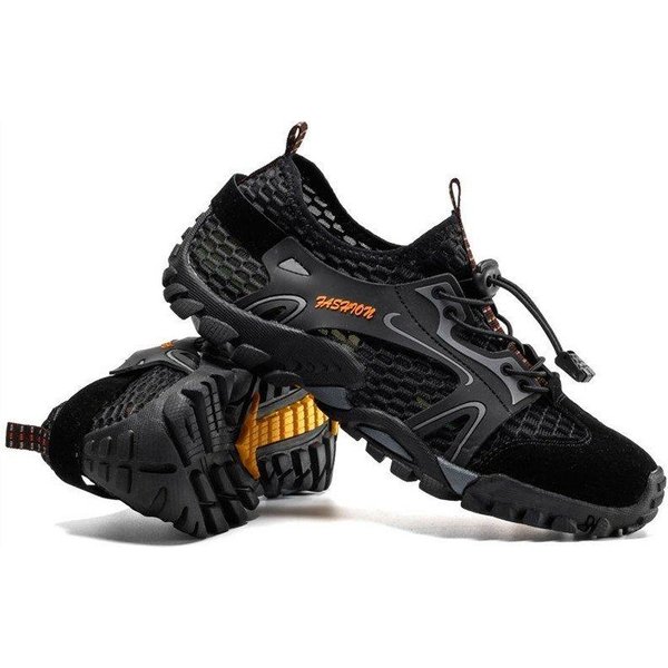 Profesjonalne Buty Do Wody MęSkie AntypośLizgowe Buty Do Wody Do Trekkingu I Brodzenia Buty SzybkoschnąCe PlażOwe Lekkie Sneakersy Do SportóW Wodnych 41 Czarny-image