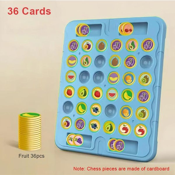 Ajedrez De Batalla Para NiñOs Juguete Educativo Entrenamiento De ObservacióN ConcentracióN Ajedrez Flip De Animales Divertido Juego Interactivo Padre-Hijo Juguetes Gray-image