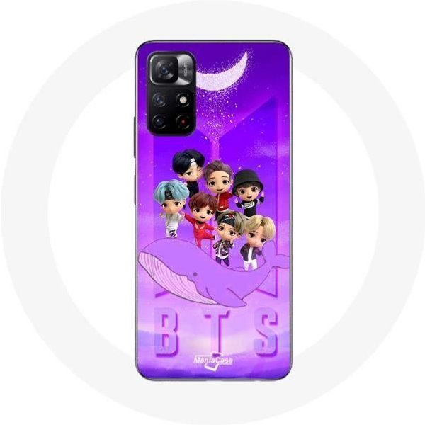 Funda - BTS - Xiaomi Redmi Note 11S 5G - Flexible - Blanca - AnimacióN Tinytan-image